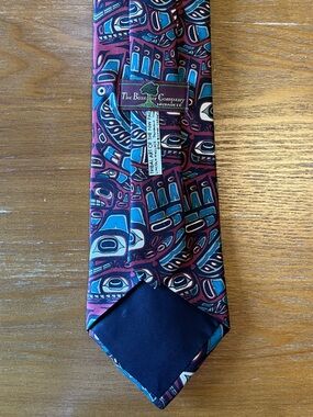 Vintage Northwest Tribal Art Silk Tie – The Boxer Company – Bold Totem Pattern